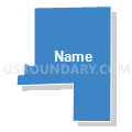 Census Tract 104.21, San Bernardino County, California (Solid Fill with Shadow)