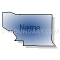 Census Tract 121.03, San Bernardino County, California (Radial Fill with Shadow)
