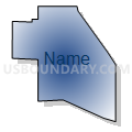 Census Tract 76.04, San Bernardino County, California (Radial Fill with Shadow)