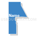 Census Tract 8.20, San Bernardino County, California (Solid Fill with Shadow)