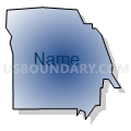 Census Tract 8.19, San Bernardino County, California (Radial Fill with Shadow)