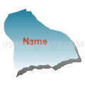 Census Tract 107, San Bernardino County, California (Blue Gradient Fill with Shadow)
