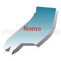 Census Tract 71.08, San Bernardino County, California (Blue Gradient Fill with Shadow)