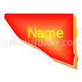 Census Tract 84.03, San Bernardino County, California (Bright Blending Fill with Shadow)