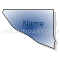Census Tract 84.03, San Bernardino County, California (Radial Fill with Shadow)