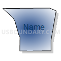 Census Tract 100.18, San Bernardino County, California (Radial Fill with Shadow)