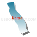 Census Tract 308.10, El Dorado County, California (Blue Gradient Fill with Shadow)