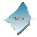 Census Tract 303.01, El Dorado County, California (Blue Gradient Fill with Shadow)