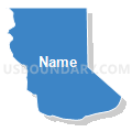Census Tract 9900, El Dorado County, California (Solid Fill with Shadow)