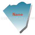 Census Tract 1102, Santa Cruz County, California (Blue Gradient Fill with Shadow)