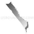 Census Tract 1222.03, Santa Cruz County, California (Gray Gradient Fill with Shadow)