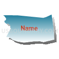 Census Tract 1012, Santa Cruz County, California (Blue Gradient Fill with Shadow)