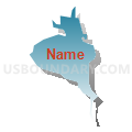Census Tract 1203.02, Santa Cruz County, California (Blue Gradient Fill with Shadow)