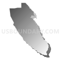 Census Tract 1202, Santa Cruz County, California (Gray Gradient Fill with Shadow)
