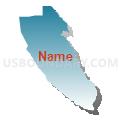 Census Tract 1202, Santa Cruz County, California (Blue Gradient Fill with Shadow)