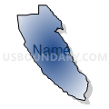 Census Tract 1202, Santa Cruz County, California (Radial Fill with Shadow)