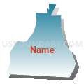 Census Tract 1001, Santa Cruz County, California (Blue Gradient Fill with Shadow)