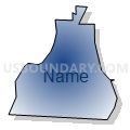 Census Tract 1001, Santa Cruz County, California (Radial Fill with Shadow)
