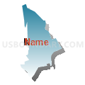Census Tract 1003, Santa Cruz County, California (Blue Gradient Fill with Shadow)