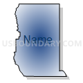 Census Tract 84.01, Adams County, Colorado (Radial Fill with Shadow)