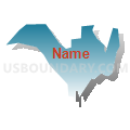 Census Tract 9710, La Plata County, Colorado (Blue Gradient Fill with Shadow)