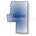 Census Tract 9611, Elbert County, Colorado (Radial Fill with Shadow)
