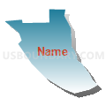 Census Tract 35, Pueblo County, Colorado (Blue Gradient Fill with Shadow)