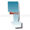 Census Tract 3, Pueblo County, Colorado (Blue Gradient Fill with Shadow)