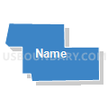 Census Tract 6, Pueblo County, Colorado (Solid Fill with Shadow)