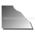Census Tract 10, Denver County, Colorado (Gray Gradient Fill with Shadow)
