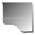 Census Tract 38, Denver County, Colorado (Gray Gradient Fill with Shadow)