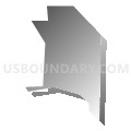 Census Tract 68.13, Denver County, Colorado (Gray Gradient Fill with Shadow)