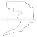 Census Tract 1, Glades County, Florida (Light Gray Border)