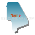Census Tract 210.02, Charlotte County, Florida (Blue Gradient Fill with Shadow)