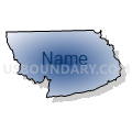 Census Tract 9701, Rabun County, Georgia (Radial Fill with Shadow)