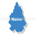 Census Tract 9703, Washington County, Idaho (Solid Fill with Shadow)