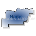 Census Tract 9501, Clark County, Idaho (Radial Fill with Shadow)