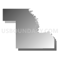 Census Tract 9702, Boundary County, Idaho (Gray Gradient Fill with Shadow)