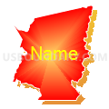 Census Tract 9601, Idaho County, Idaho (Bright Blending Fill with Shadow)
