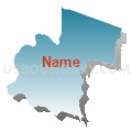 Census Tract 9603, Idaho County, Idaho (Blue Gradient Fill with Shadow)