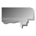 Census Tract 1, Kootenai County, Idaho (Gray Gradient Fill with Shadow)