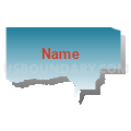 Census Tract 1, Kootenai County, Idaho (Blue Gradient Fill with Shadow)