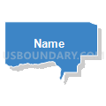 Census Tract 1, Kootenai County, Idaho (Solid Fill with Shadow)