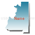 Census Tract 19, Kootenai County, Idaho (Blue Gradient Fill with Shadow)