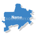 Census Tract 18, Kootenai County, Idaho (Solid Fill with Shadow)