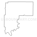 Census Tract 1, Whiteside County, Illinois (Light Gray Border)