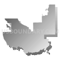 Census Tract 9614, Kosciusko County, Indiana (Gray Gradient Fill with Shadow)