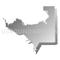 Census Tract 9615, Kosciusko County, Indiana (Gray Gradient Fill with Shadow)