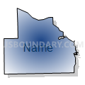 Census Tract 9616, Kosciusko County, Indiana (Radial Fill with Shadow)