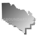 Census Tract 9610, Kosciusko County, Indiana (Gray Gradient Fill with Shadow)